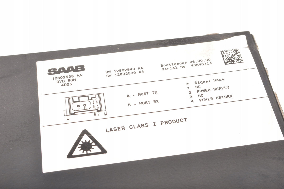 SAAB 9-3 II 12802540 NAVIGATION PLATE READER