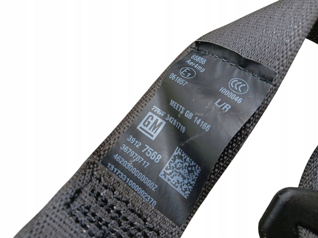 SEAT BELT LEFT REAR OPEL ASTRA K (2015-2019) 39127568 EUROPE