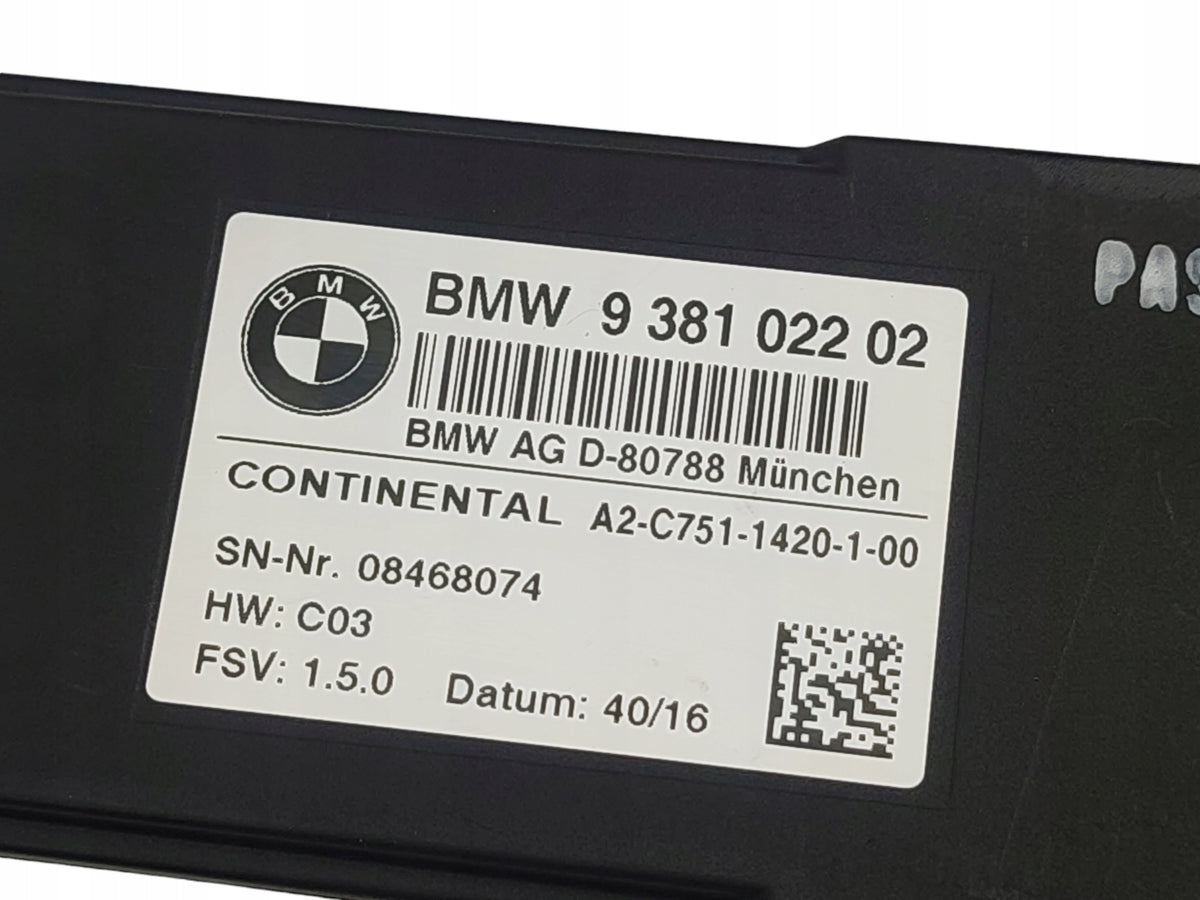 SEAT CONTROLLER MODULE BMW 7 G11 G12 9381022