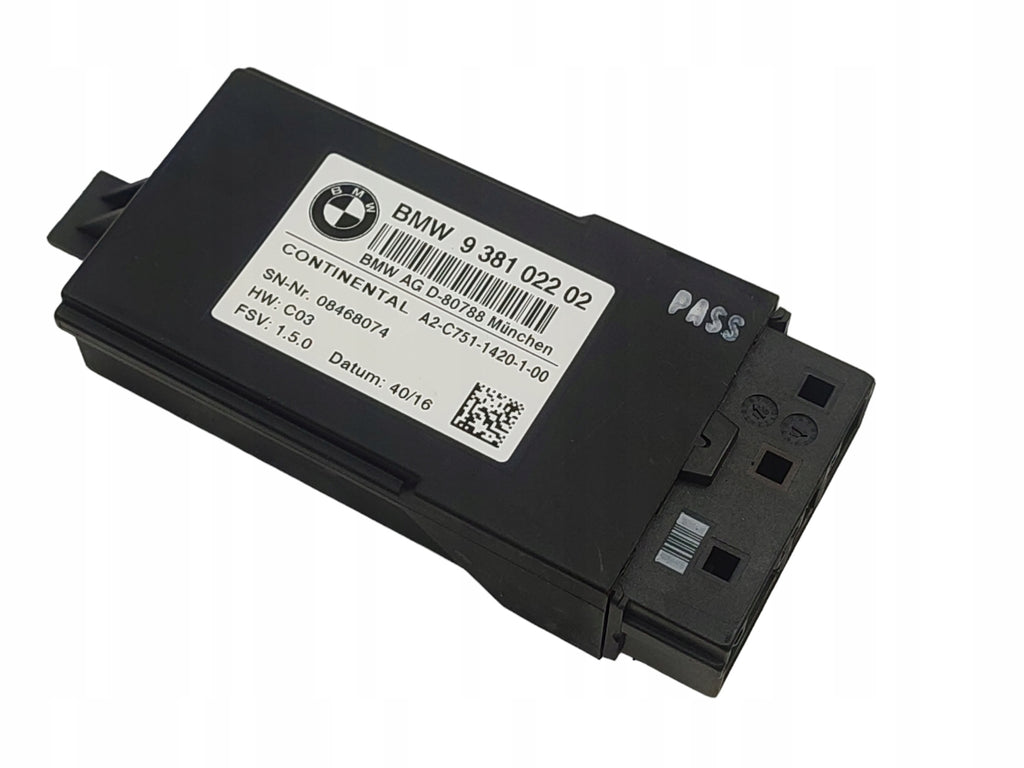 SEAT CONTROLLER MODULE BMW 7 G11 G12 9381022