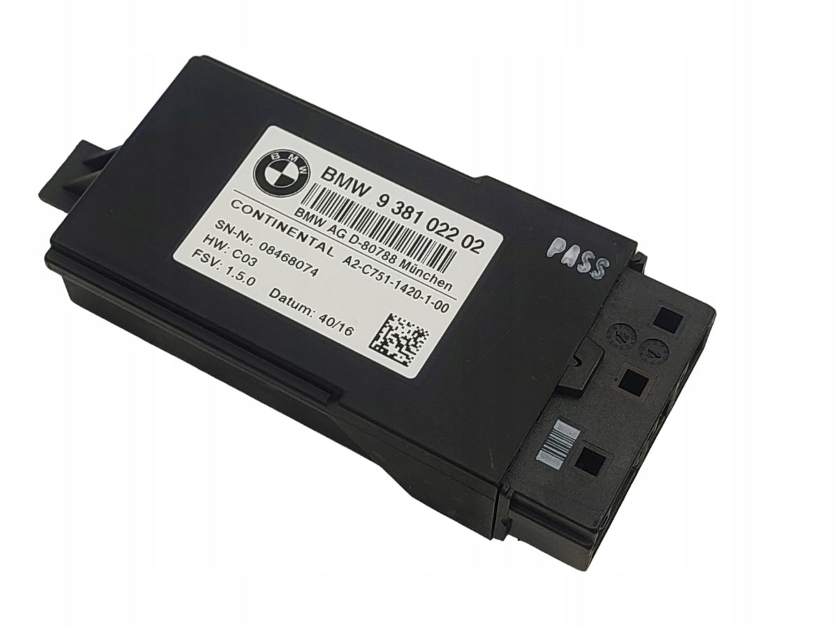 SEAT CONTROLLER MODULE BMW 7 G11 G12 9381022