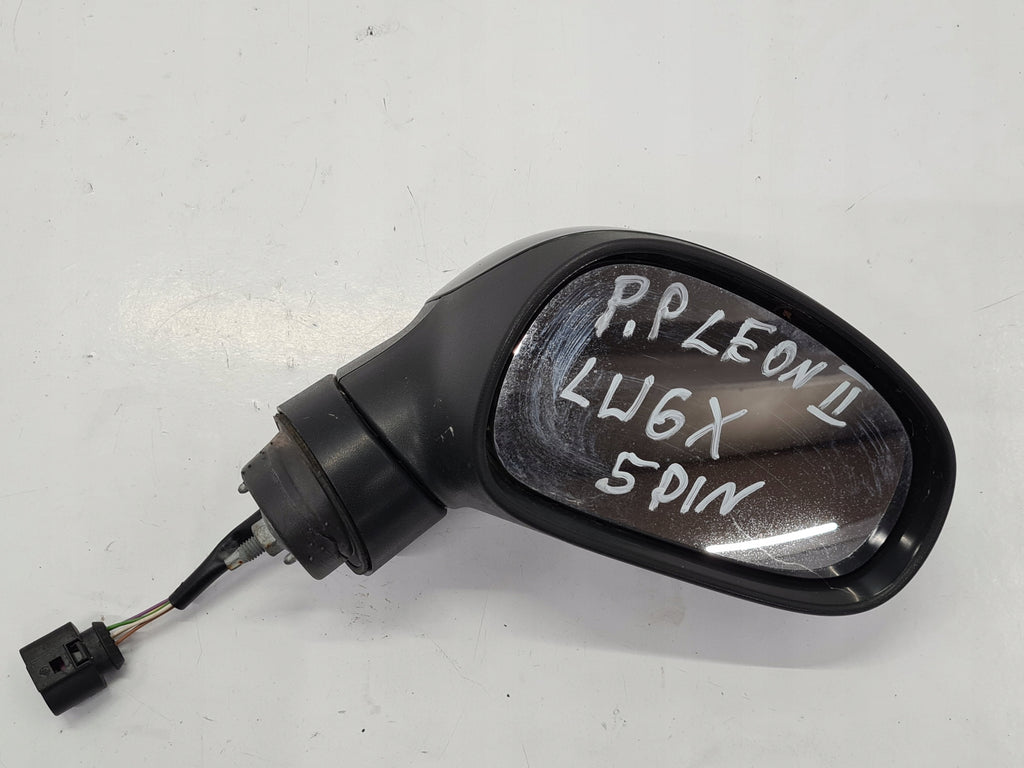 SEAT LEON II MIRROR RIGHT 5PIN LW6X