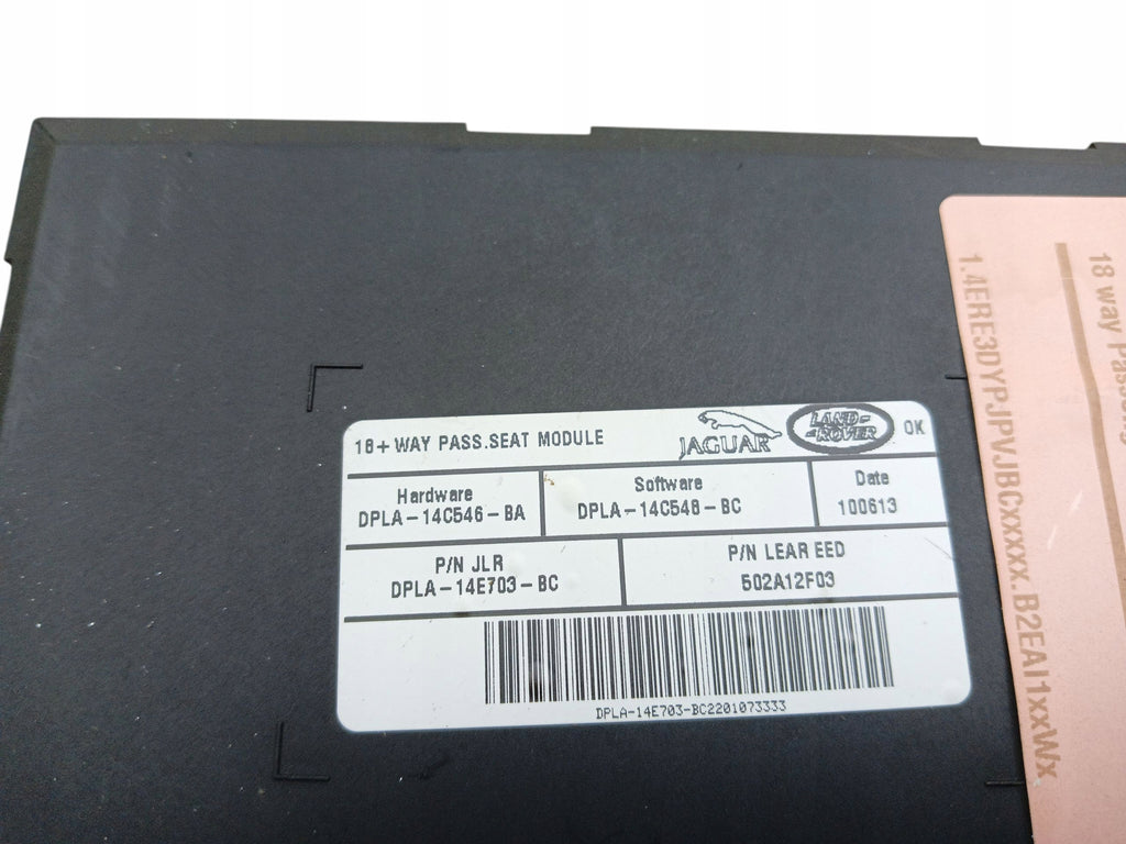 SEAT MODULE LEFT FRONT LAND ROVER RANGE ROVER IV L405 DPLA-14C546-BA