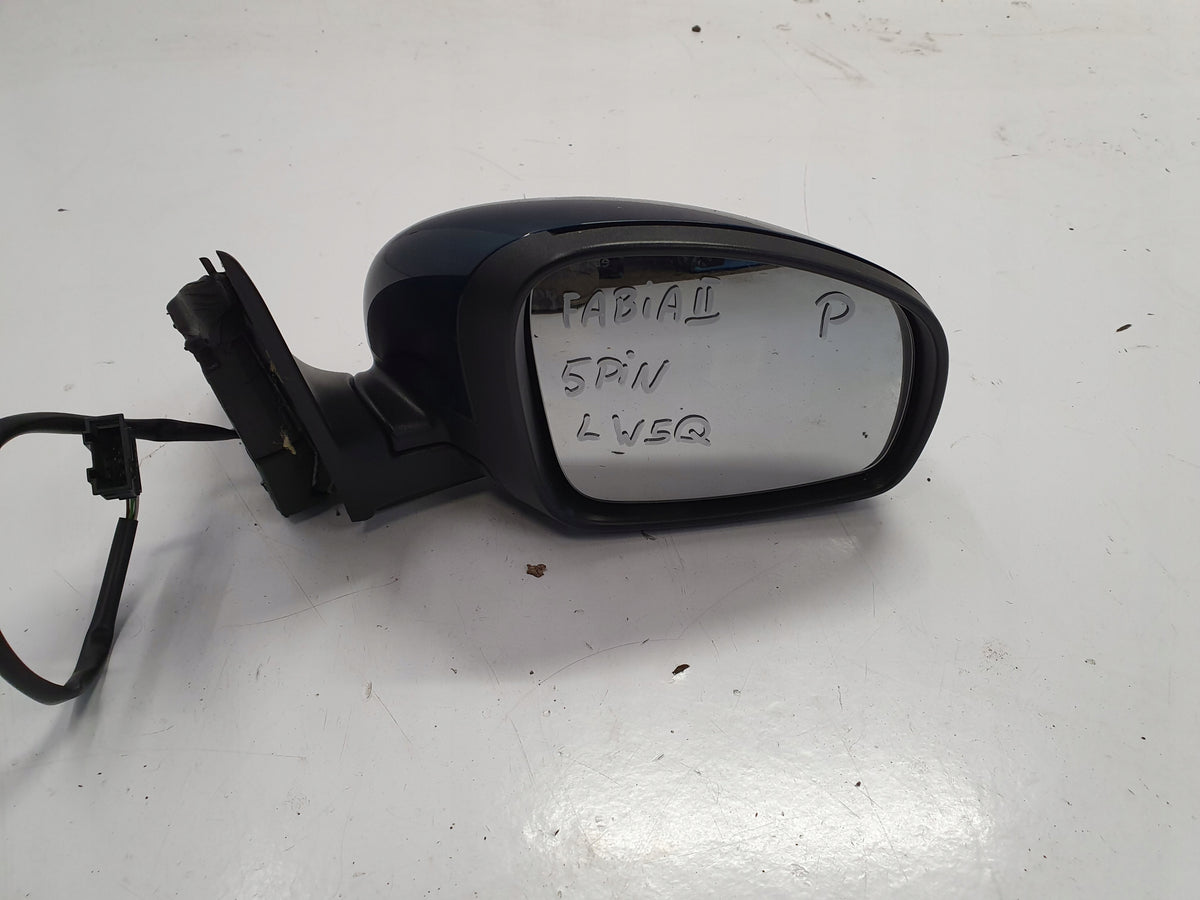 SKODA FABIA II LIFT MIRROR RIGHT 5PIN LW5Q