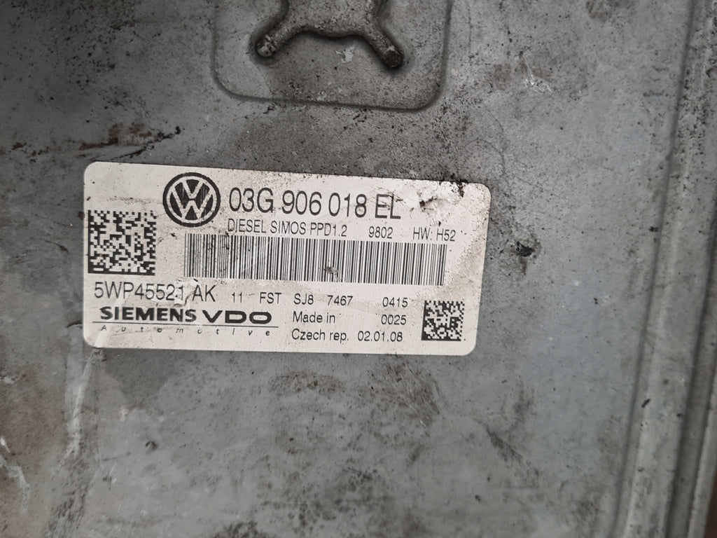 SKODA OCTAVIA II ENGINE CONTROLLER 2.0TDI 03G906018EL