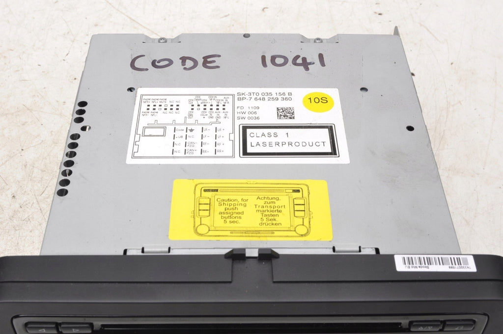 SKODA SUPERB II RADIO 3T0035156B + CODE