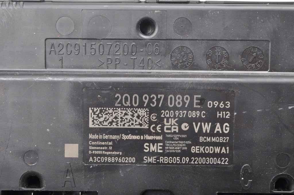 TAIGO SKODA FABIA IV KAMIQ COMFORT MODULE 2Q0937089E 2022R