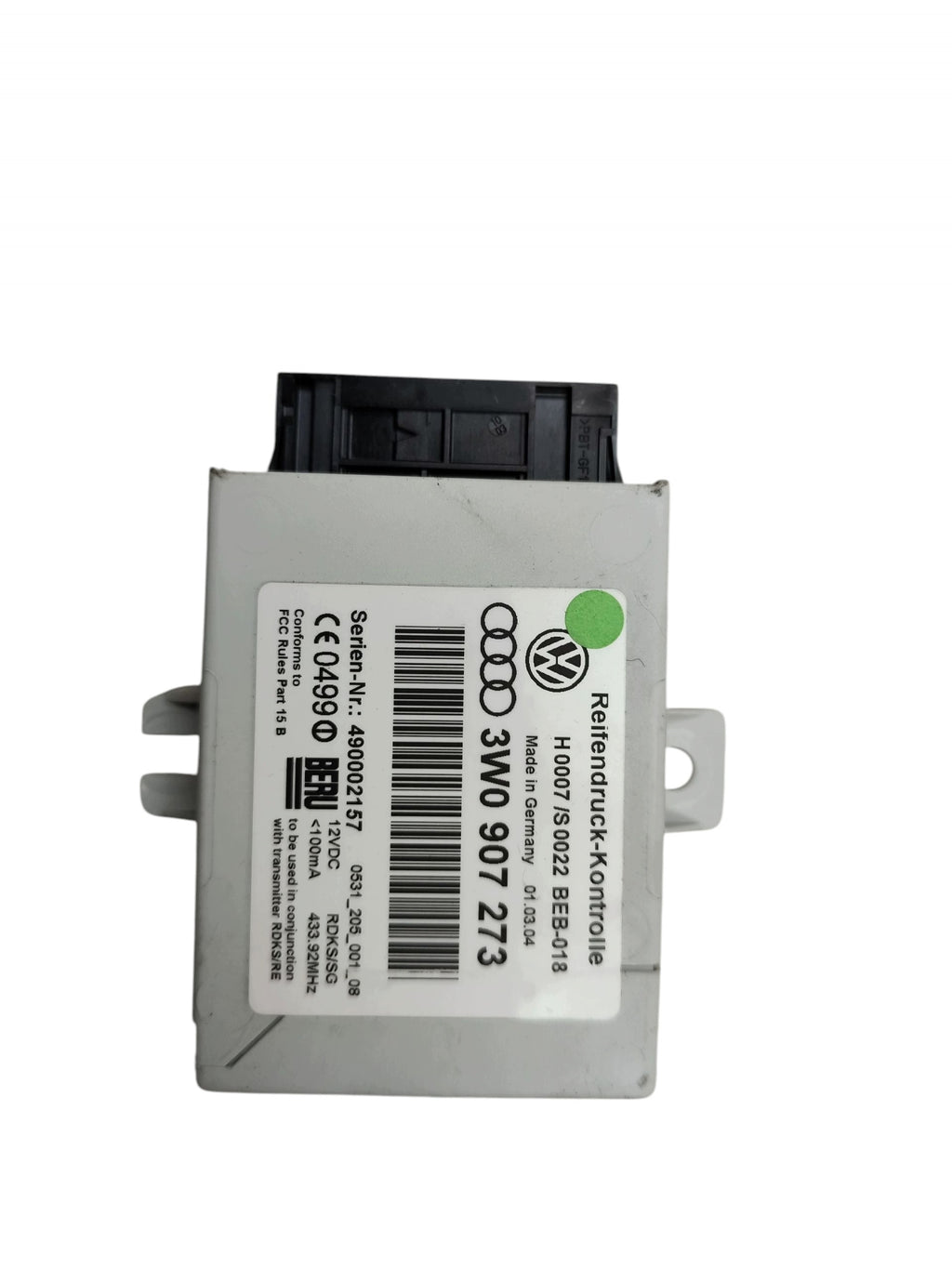 TIRE PRESSURE CONTROLLER MODULE BENTLEY CONTINENTAL GT I 2003-2010 3W0907273