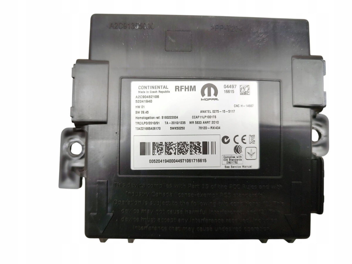 TYRE PRESSURE MODULE JEEP RENEGADE (2014-2018) 52041940 A2C90482106