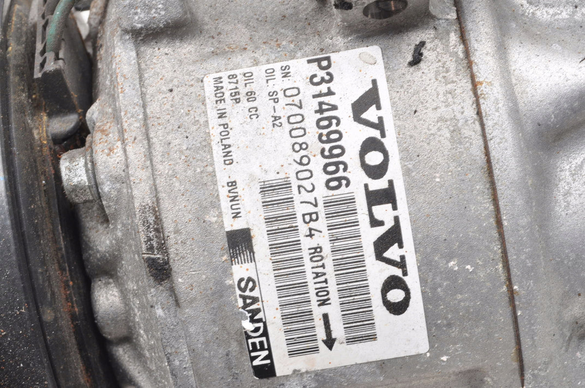 V40 II S90 II V90 II XC60 XC90 II 2.0 D5 D4 AIR CONDITIONING COMPRESSOR 31469966