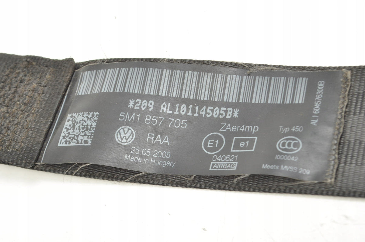VOLKSWAGEN GOLF PLUS SEAT BELT LEFT FRONT HB 5D 5M1857705