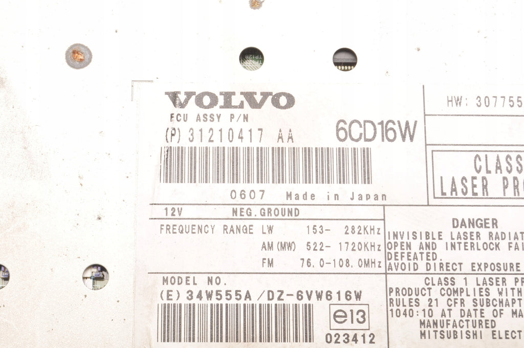VOLVO C30 C70 V50 S40 II RADIO 31210417