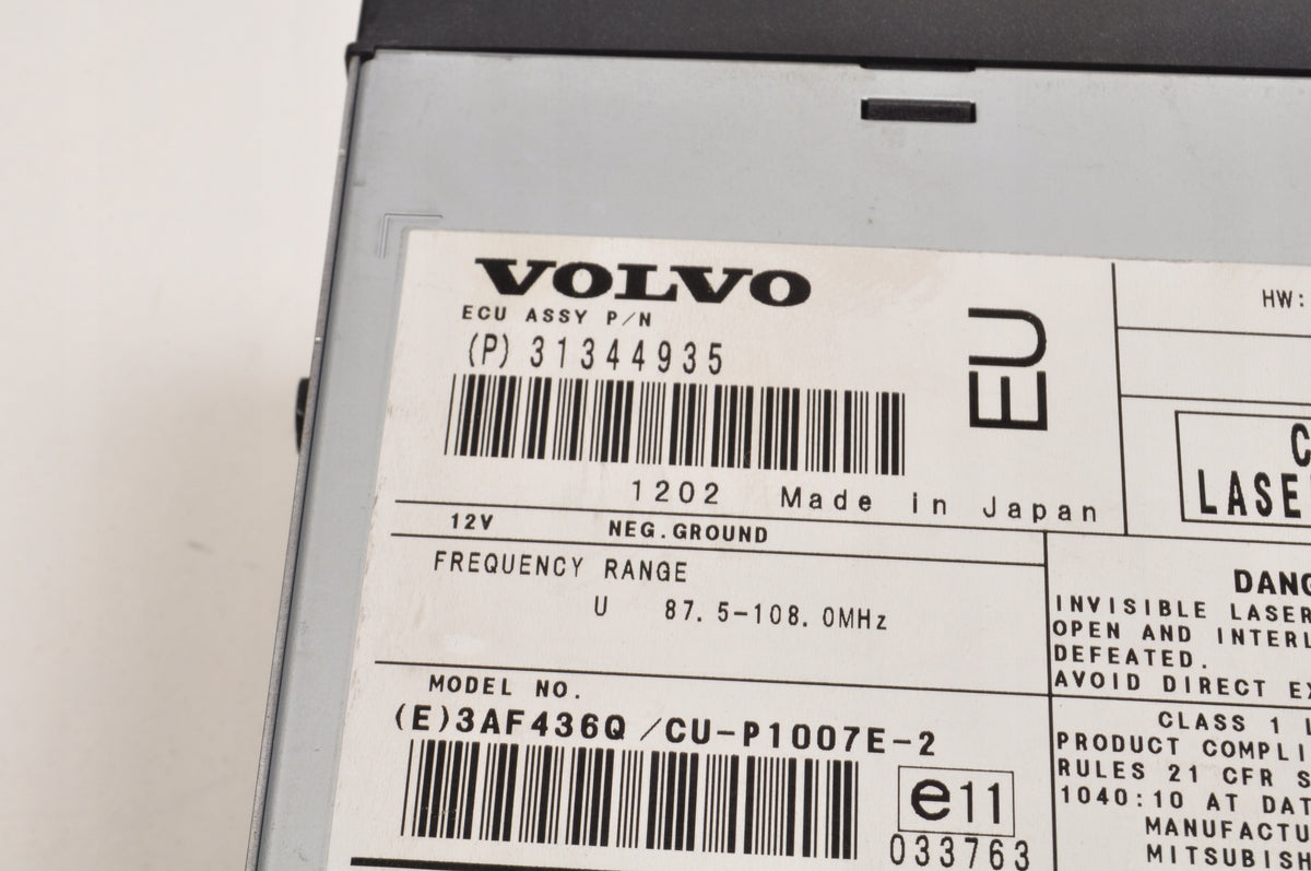 VOLVO C30 S40 II C7 0V50 NAVIGATION PLATE READER 31344935