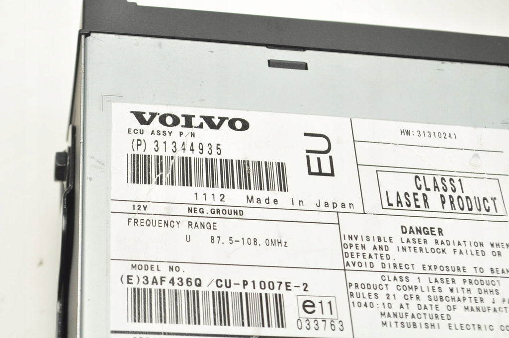 VOLVO C30 S40 II C70 V50 31344935 NAVIGATION PLATE READER