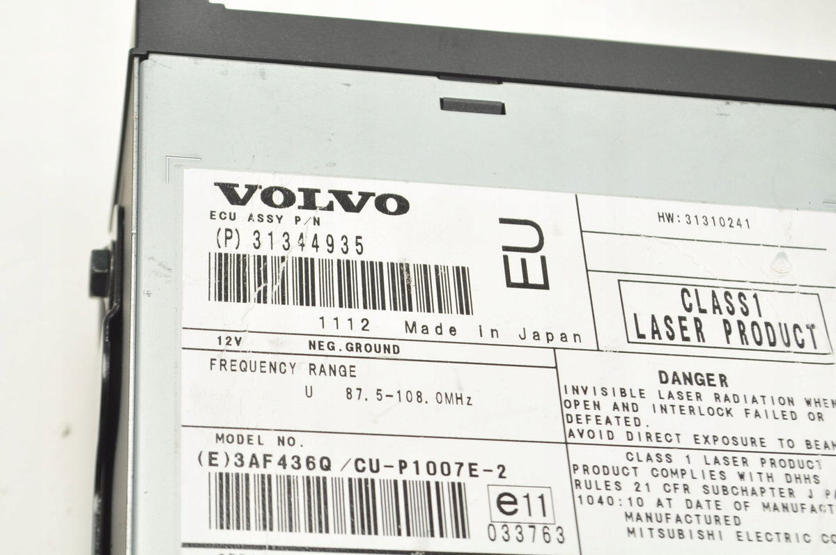 VOLVO C30 S40 II C70 V50 31344935 NAVIGATION PLATE READER