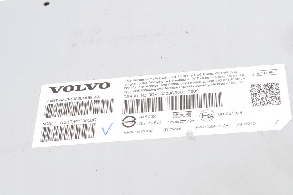 VOLVO C40 EC40 EX40 XC40 XC60 II XC90 II RADIO AMPLIFIER 32264589