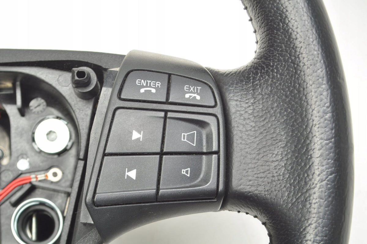VOLVO S40 II LEATHER STEERING WHEEL 55160060 30778754 MULTIFUNCTIONAL