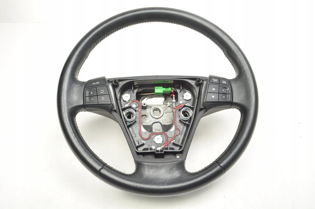 VOLVO S40 II LEATHER STEERING WHEEL 55160060 30778754 MULTIFUNCTIONAL