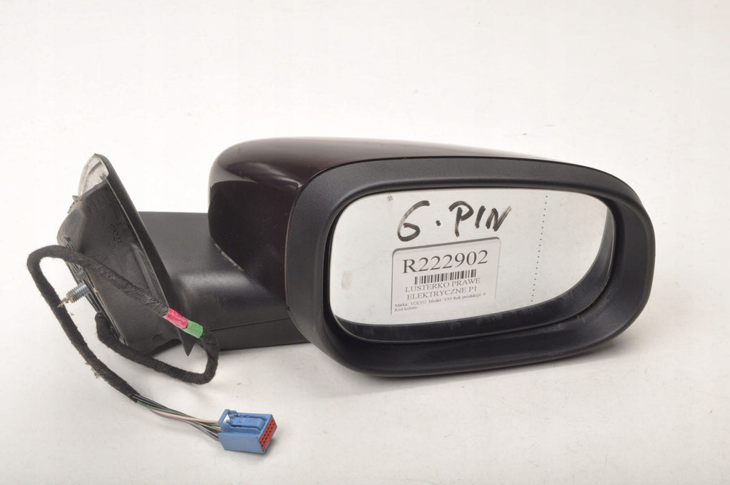 VOLVO S40 II V50 MIRROR RIGHT ELECTRIC 6 PIN LIFT