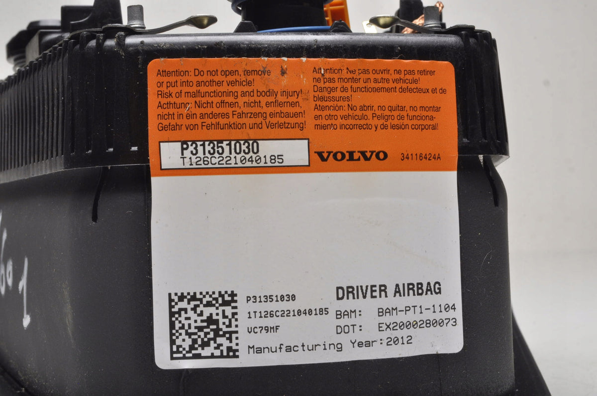 VOLVO S60 II V60 AIRBAG DRIVER AIRBAG 34116424A