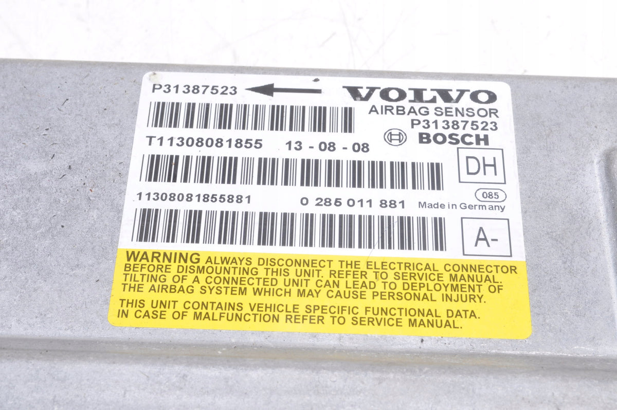 VOLVO S60 II V60 AIRBAG SENSOR 31387523