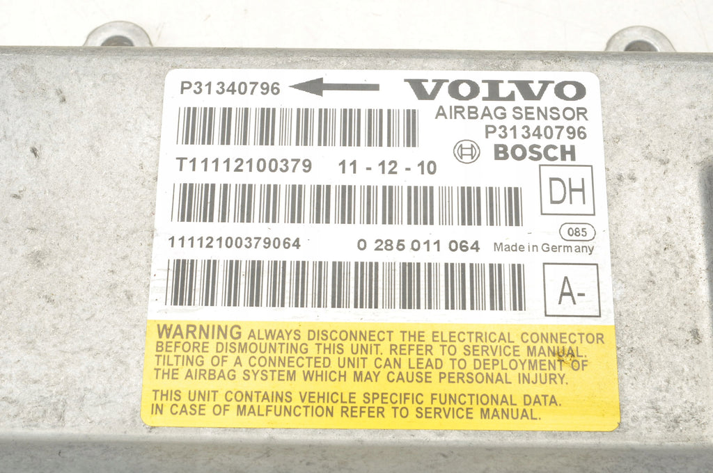 VOLVO S60 II V60 AIRBAG SENSOR SHOT 31340796