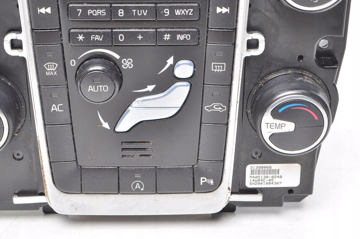VOLVO S60 II V60 PANEL AIR CONDITIONING SWITCH 31398066