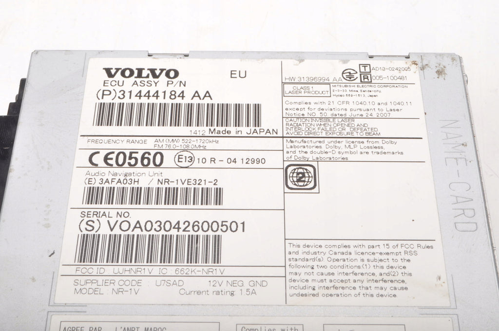 VOLVO S60 II V60 RADIO NAVIGATION 31444184AA