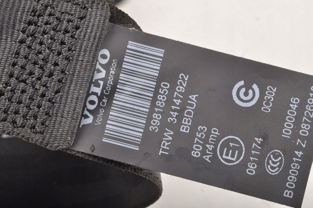 VOLVO S60 II V60 SEAT BELT LEFT REAR 2 ROW 39818850