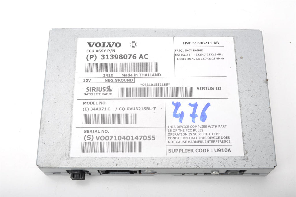VOLVO S60 II V60 TUNER GPS 31398076AC