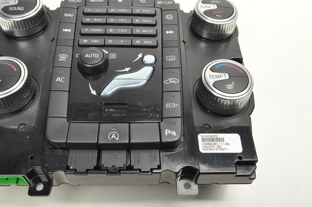 VOLVO S60 II V60 XC60 PANEL AIR CONDITIONING SWITCH 31443425 LIFT