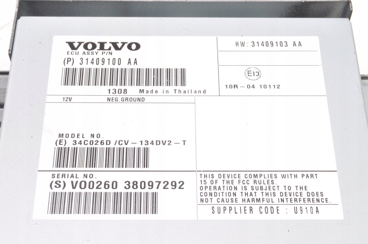 VOLVO S60 II V60 XC60 RADIO AMPLIFIER 31409100 LIFT