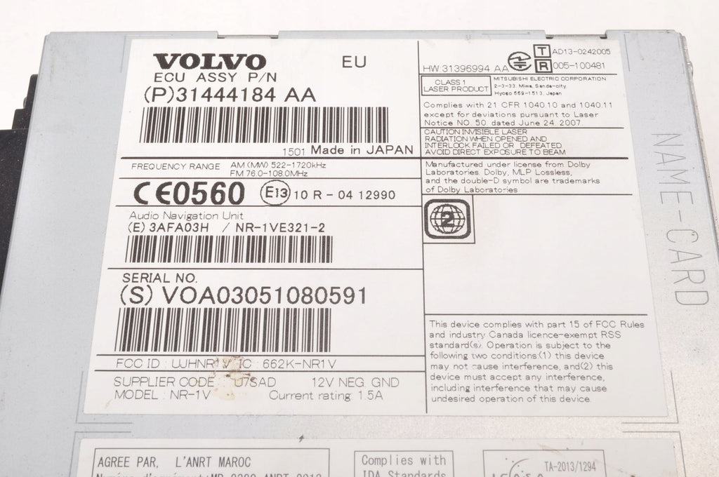 VOLVO S60 II V60 XC60 RADIO NAVIGATION 31444184 31444184AA