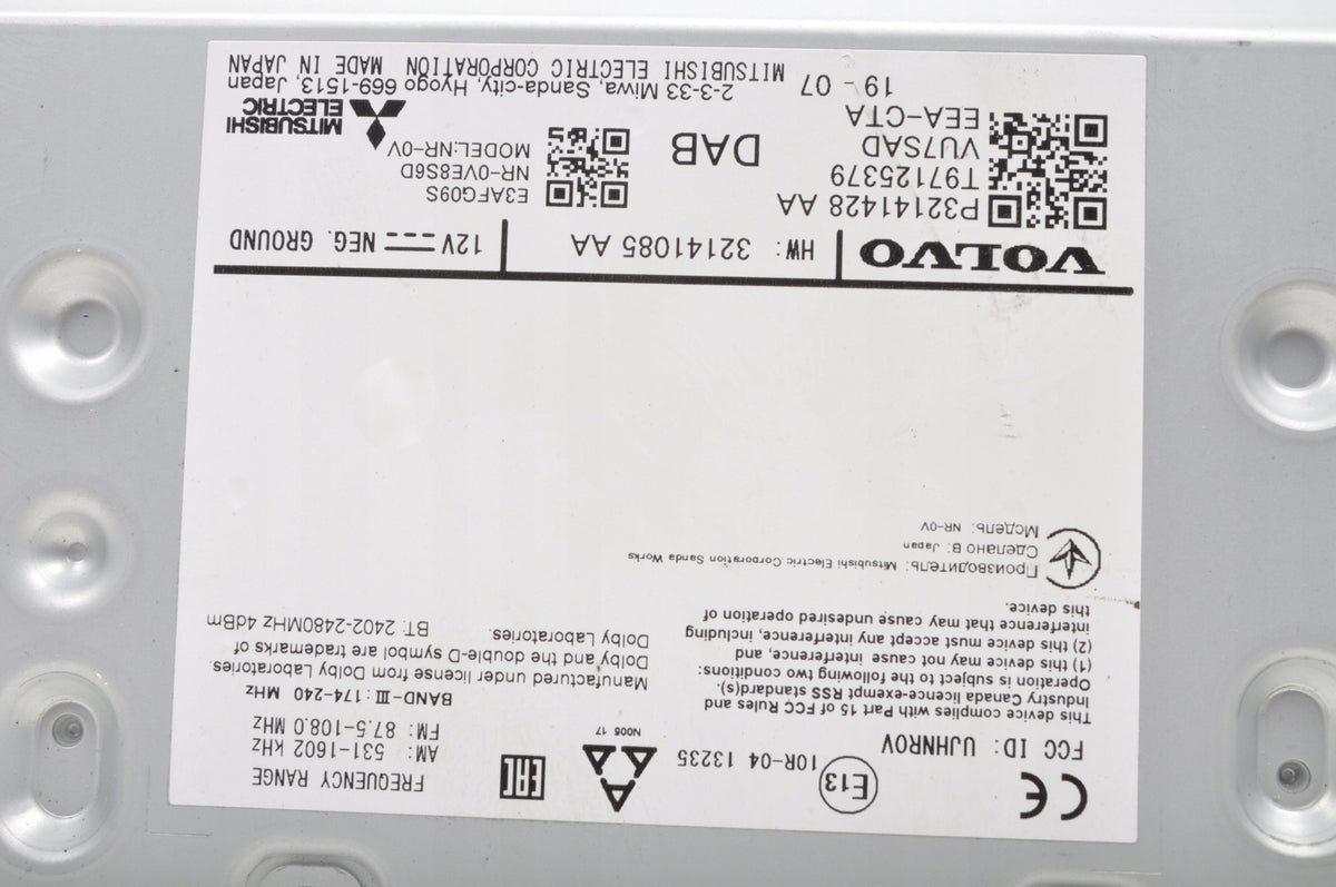 VOLVO S60 III S90 V90 XC40 II RADIO NAVIGATION DAB 32141428 AA