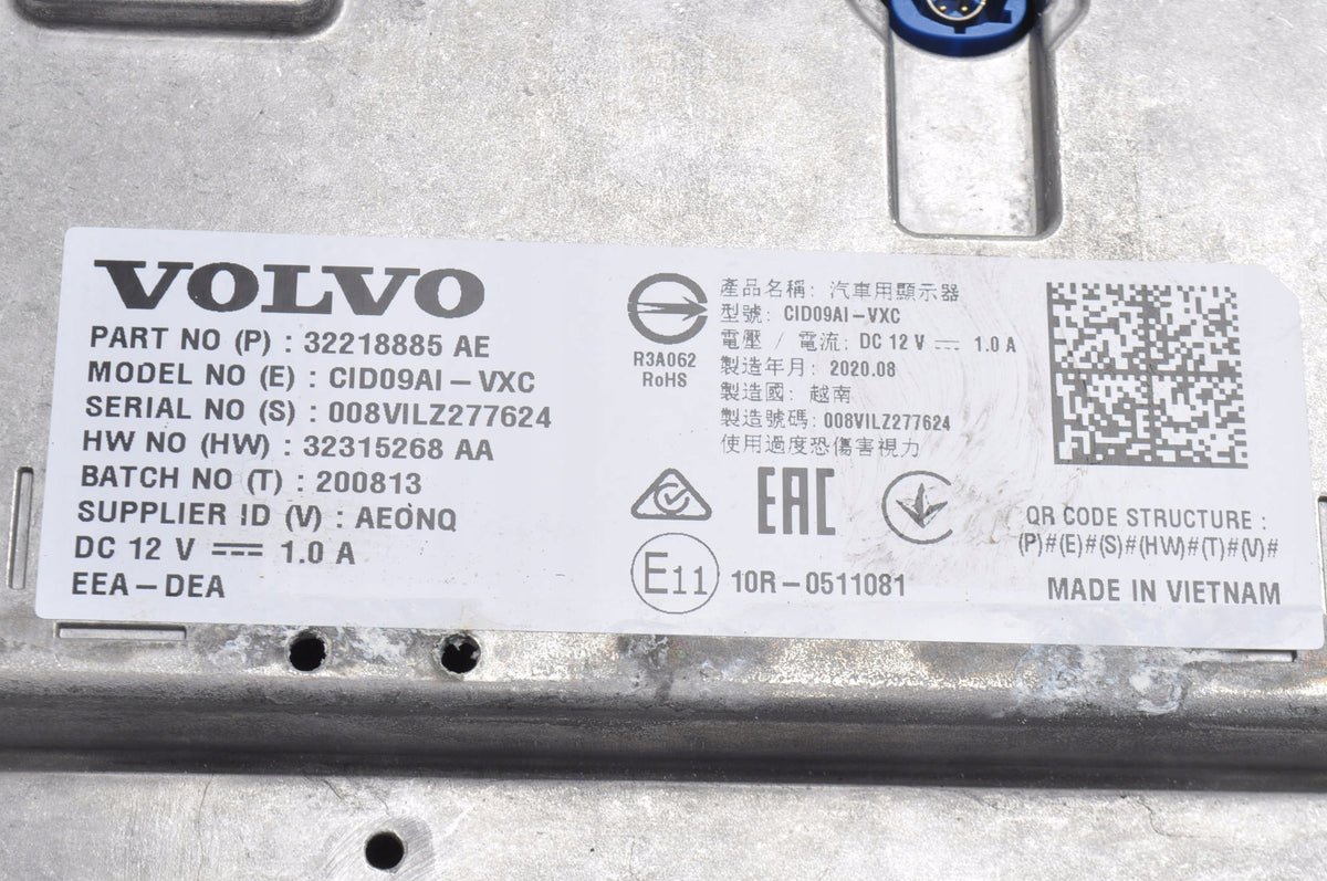 VOLVO S60 III V60 II XC60 II DISPLAY NAVIGATION SCREEN 32218885