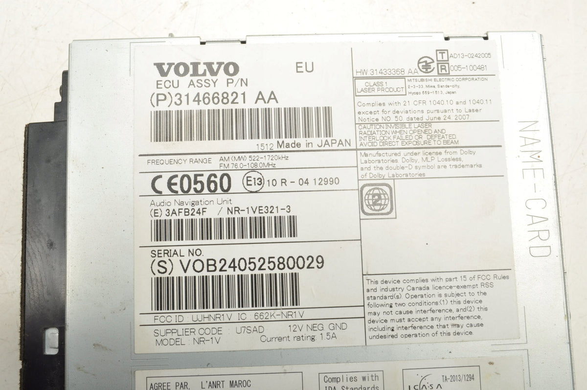 VOLVO S60 V60 V40 II XC60 AND RADIO NAVIGATION 31466821