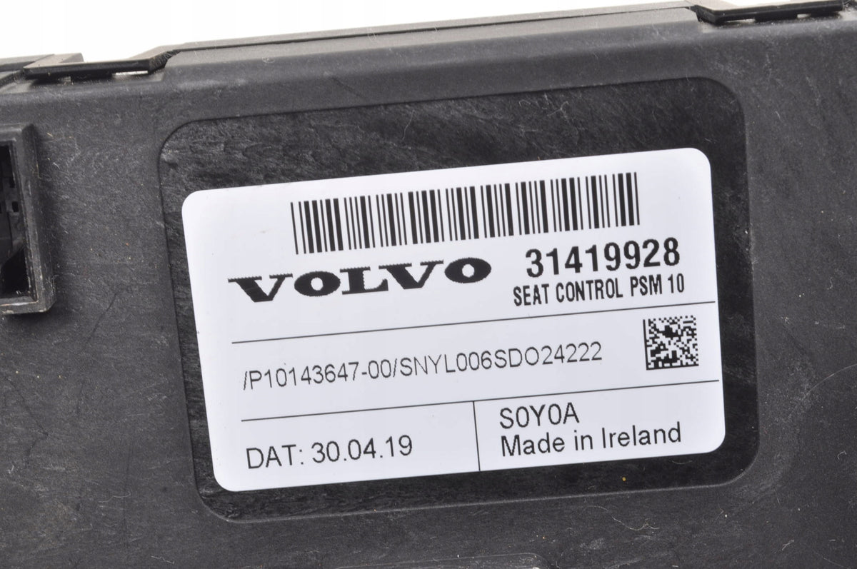 VOLVO S60 V60 XC60 XC90 II V90 S90 SEAT CONTROLLER MODULE 31419928