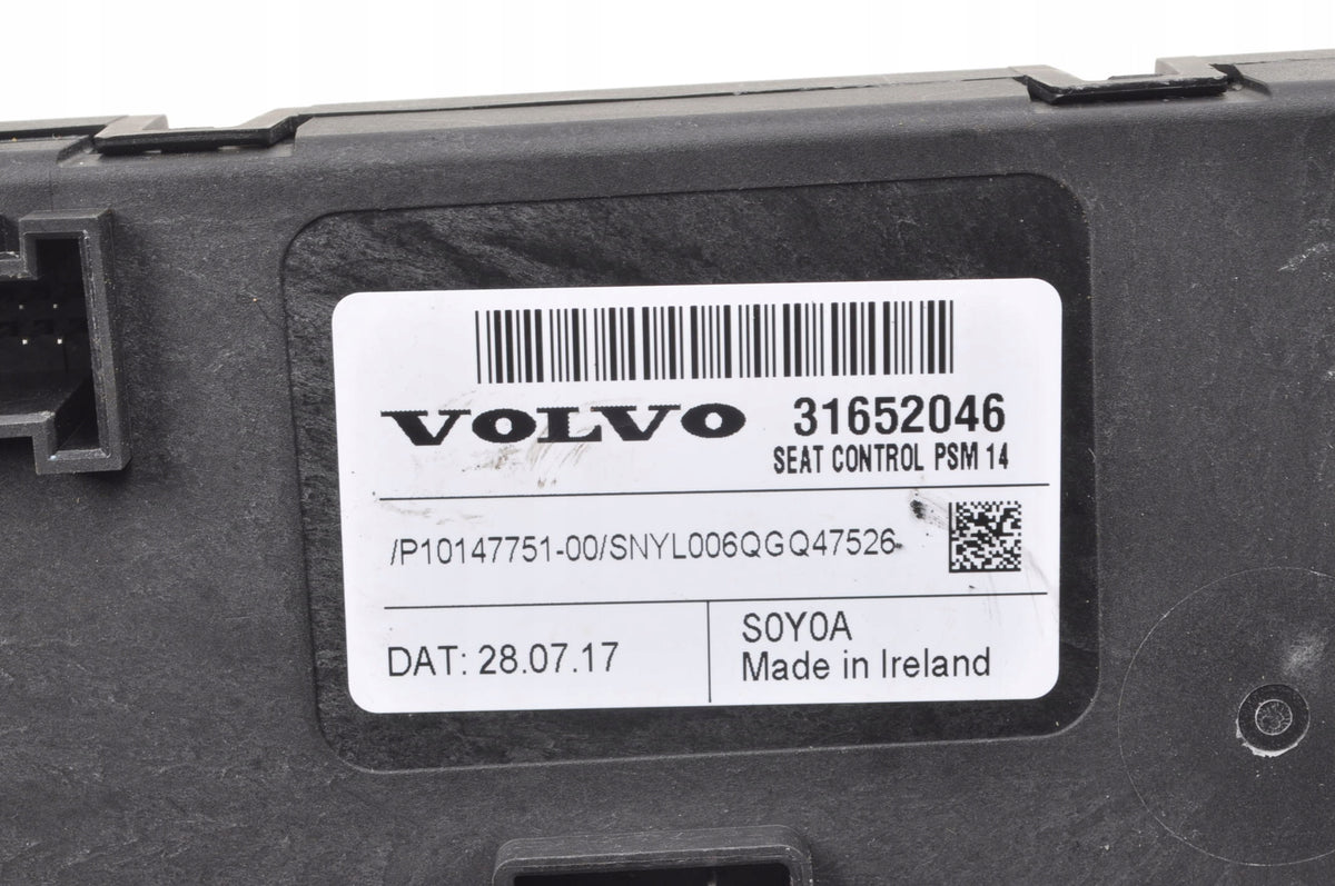 VOLVO S60 V60 XC60 XC90 V90 S90 SEAT CONTROL MODULE 31652046