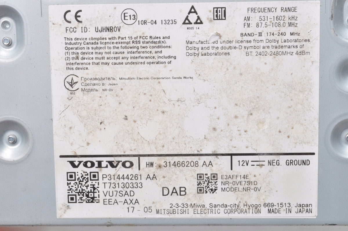 VOLVO S90 V90 II RADIO P31444261