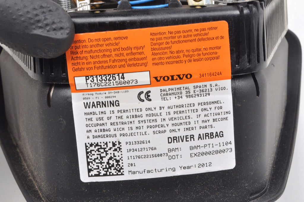 VOLVO V40 II AIRBAG DRIVER AIRBAG 31332614