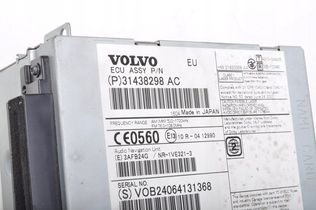 VOLVO V40 II RADIO NAVIGATION 31438298