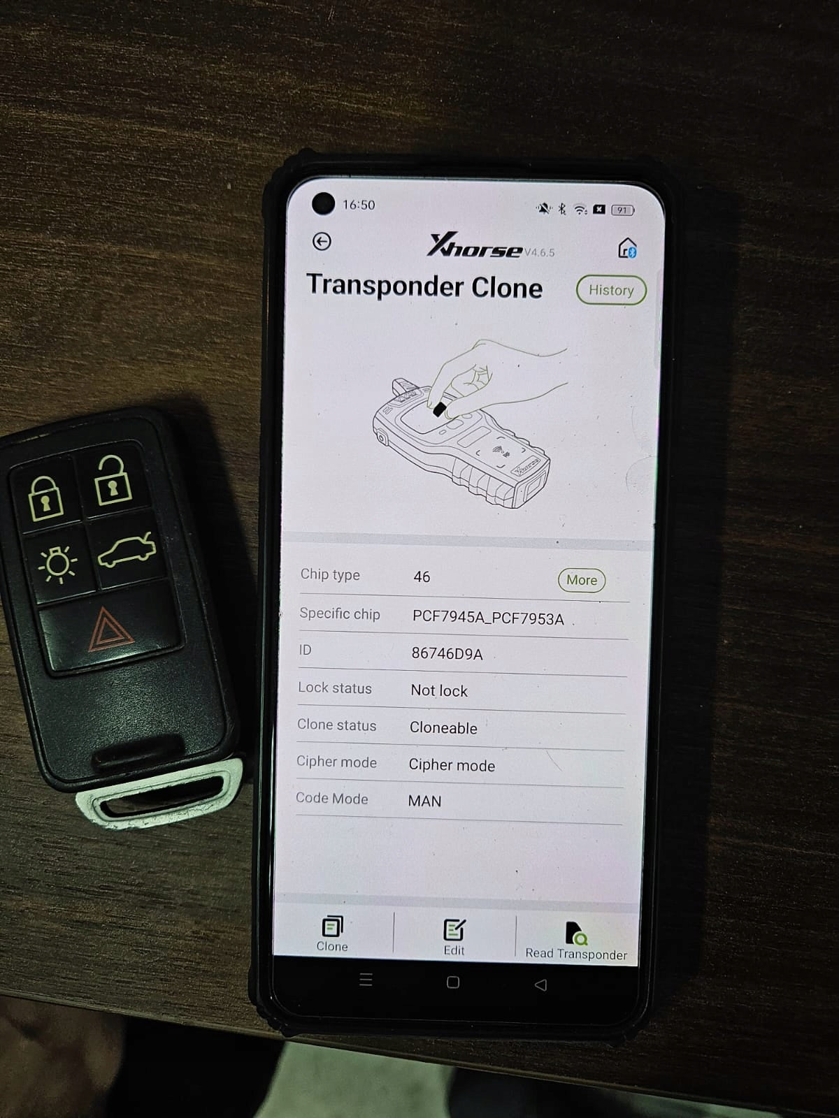 VOLVO V40 II S60 V60 XC60 KEY LOGGED OUT CLEAN FOR PROGRAMMING