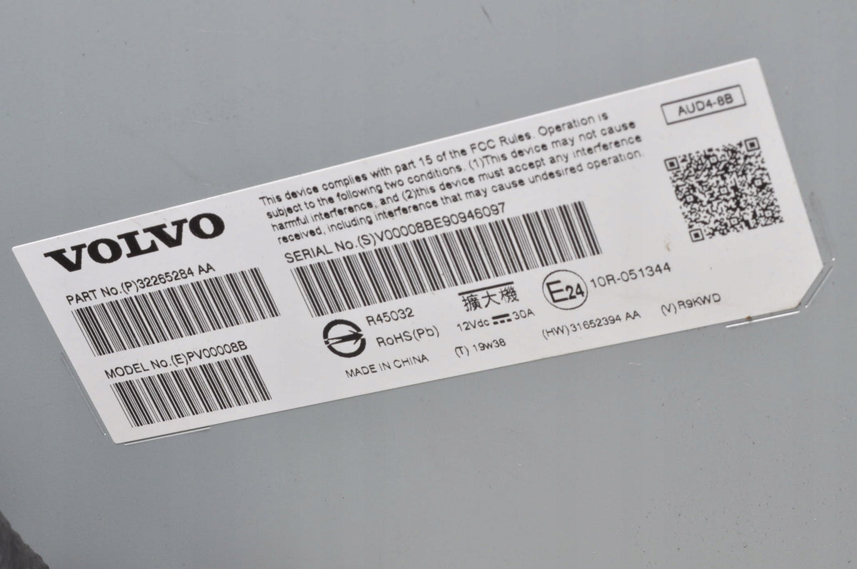 VOLVO XC40 S60 III V60 II XC60 II XC90 II S90 V90RADIO AMPLIFIER 32265284