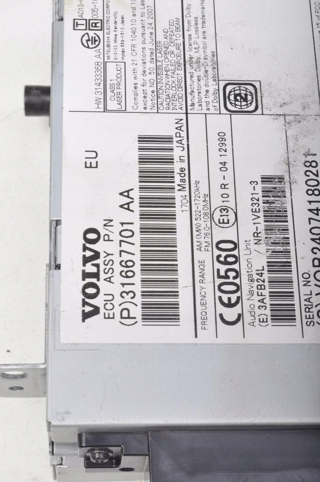 VOLVO XC60 RADIO NAVIGATION 31667701