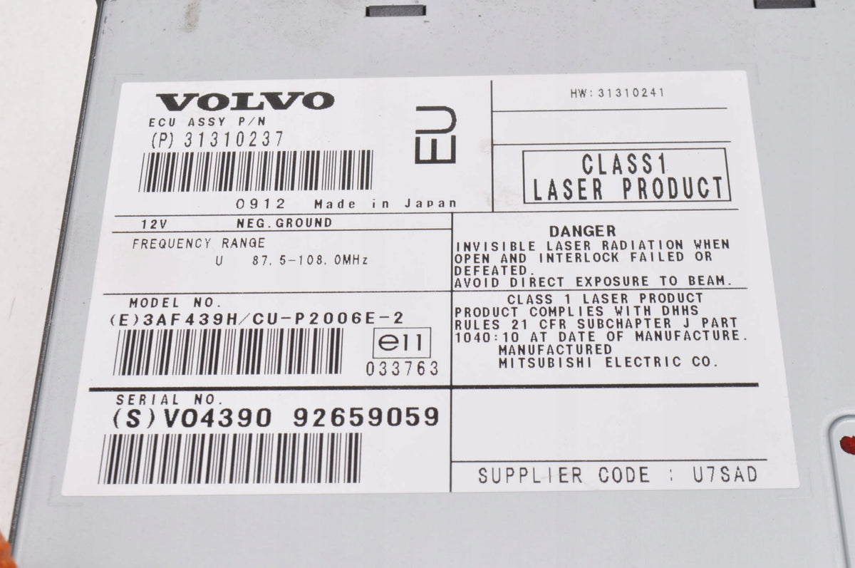 VOLVO XC90 CHANGER CD 31310237