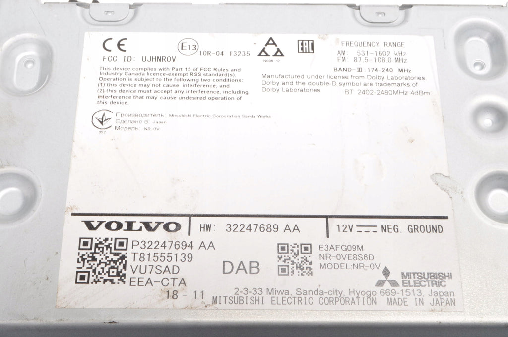 VOLVO XC90 II S60 III V60 II RADIO P32247694 P32247694AA