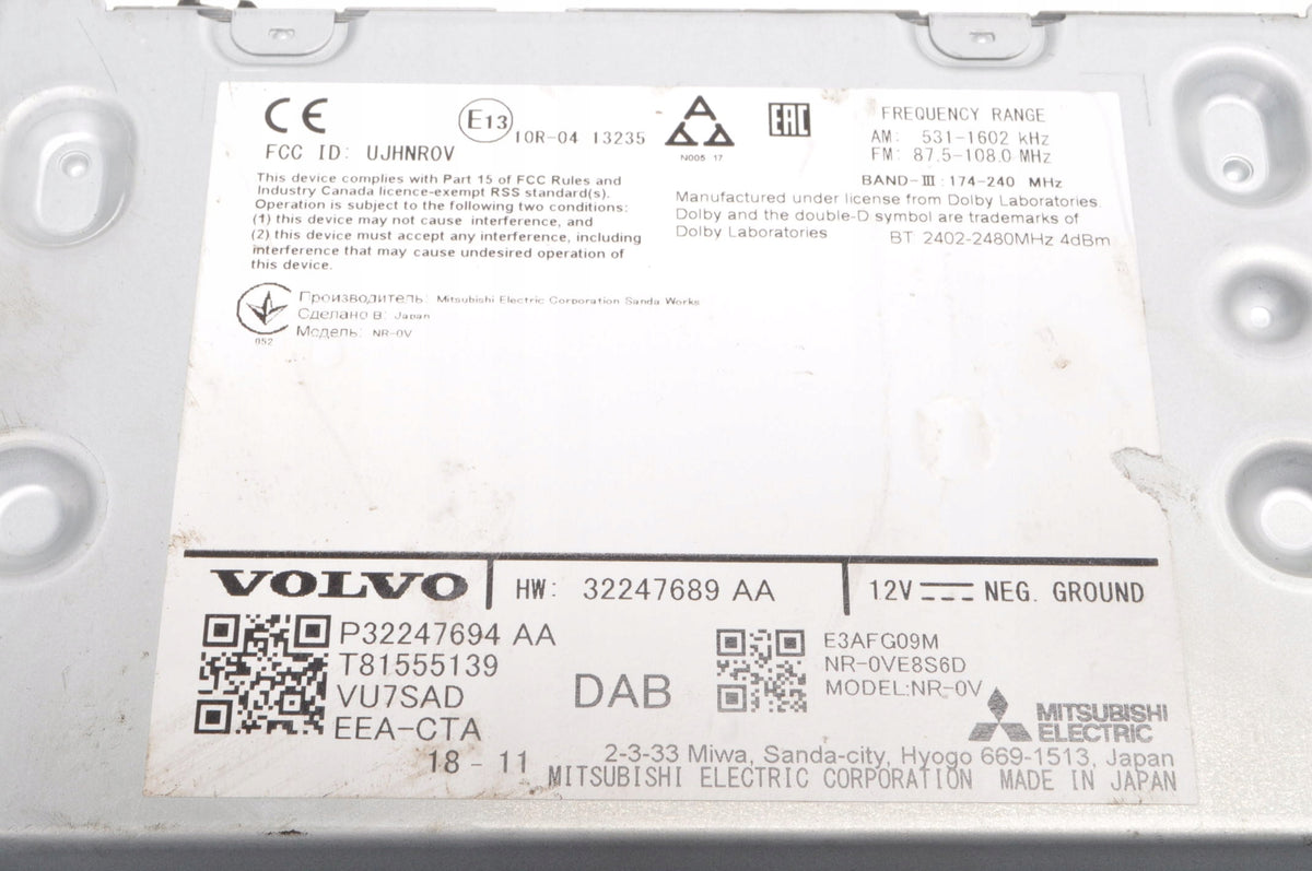 VOLVO XC90 II S60 III V60 II RADIO P32247694 P32247694AA