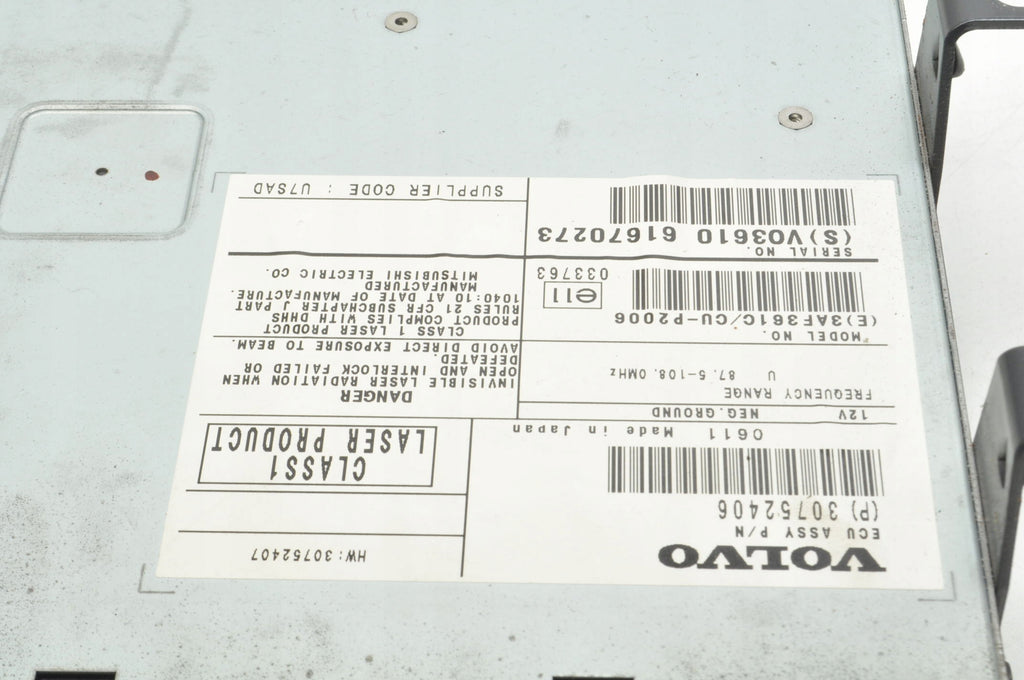 VOLVO XC90 NAVIGATION PLATE READER 30752406