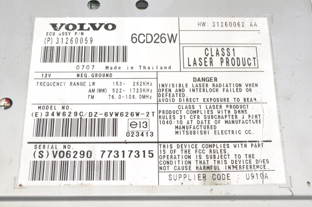 VOLVO XC90 RADIO 31260059