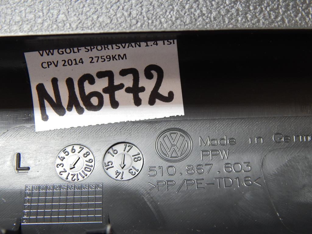 VW GOLF 7 SPORTVAN POST COVER LEFT 5108677603